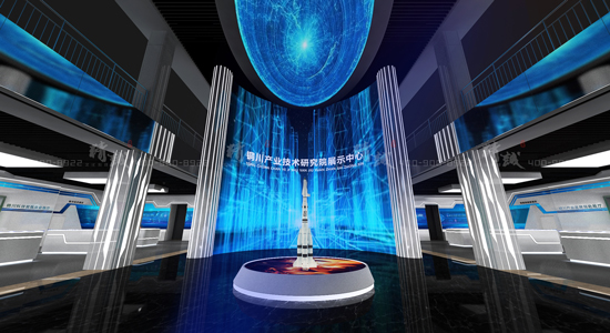 銅川產(chǎn)業(yè)技術(shù)研究院展覽館設(shè)計成果，政府領(lǐng)導(dǎo)親自考察