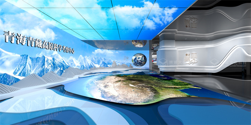 青?？茖W數(shù)據中心展廳設計-文博展廳案例