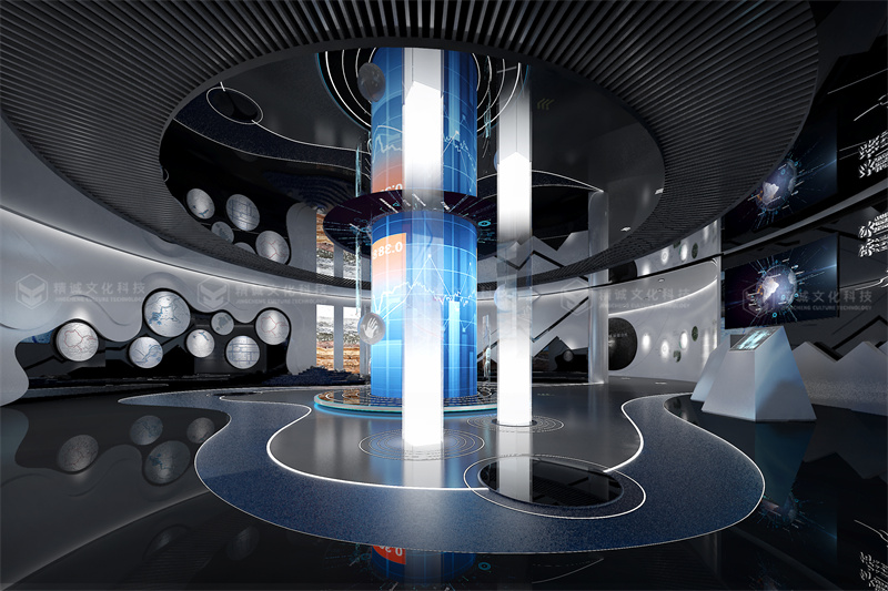 青?？茖W數(shù)據中心展廳設計-文博展廳案例
